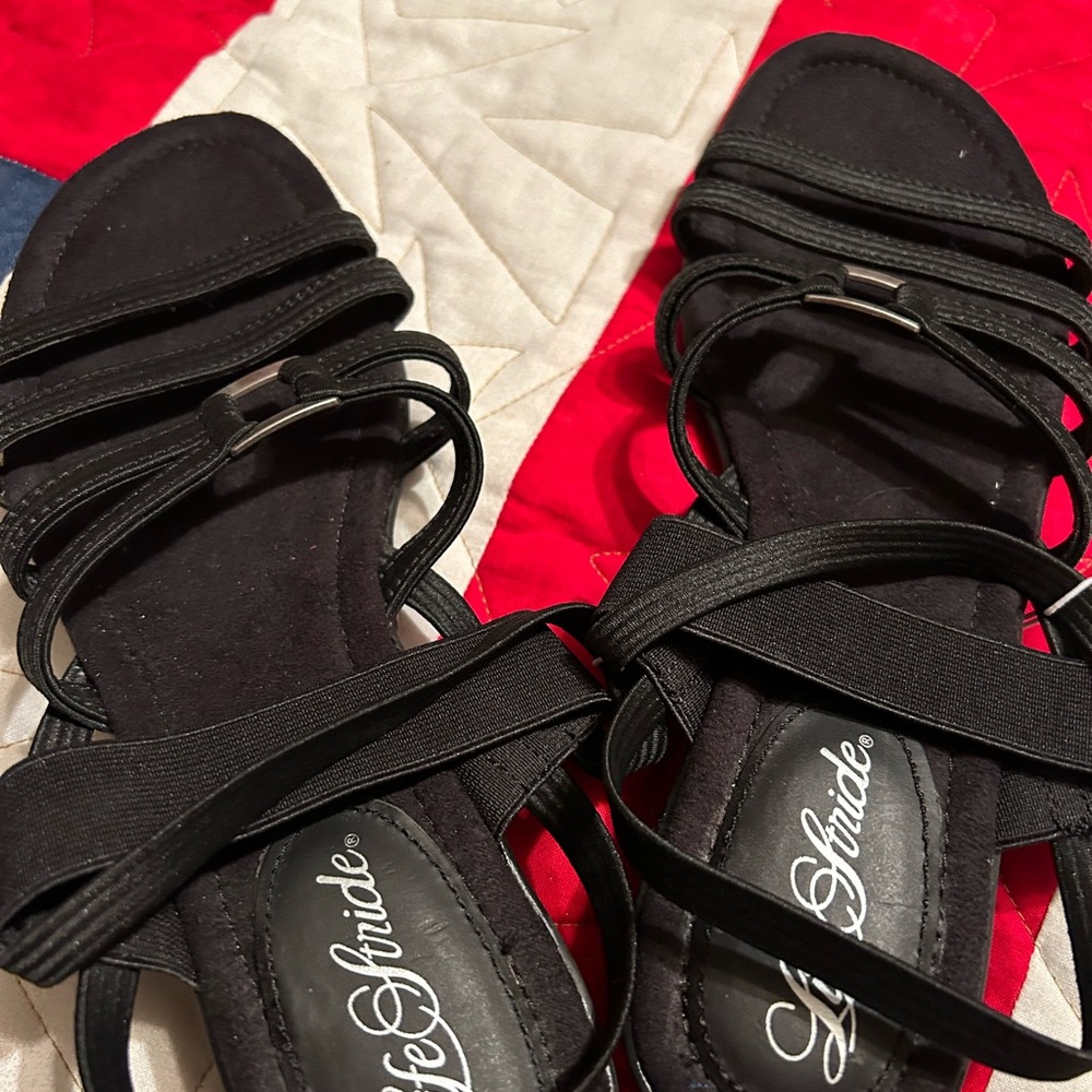 Life stride women’s black size 9 sandal new